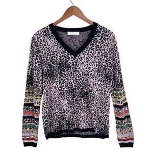 ALDOMARTINS Montage Knit Pullover Sweater V-Neck Long Sleeve